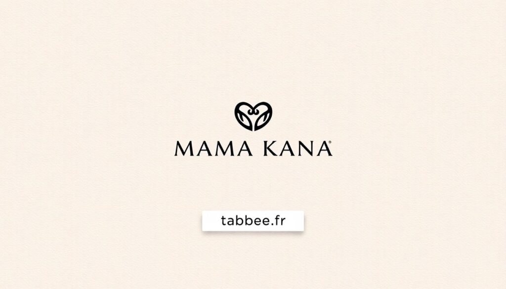 A sleek and elegant loyalty program interface designed for the premium jewelry brand Mama Kana. In the center, the Mama Kana logo is prominently displayed, with a sophisticated and minimalist aesthetic. The background features a subtly textured surface, perhaps a soft leather or suede, creating a luxurious and high-end atmosphere. The layout is clean and organized, with sections for member information, rewards program details, and a prominent "tabbee.fr" call-to-action button, inviting customers to explore the brand's online presence. The overall impression is one of quality, exclusivity, and exceptional customer experience, reflecting the attention to detail and craftsmanship that Mama Kana is known for.