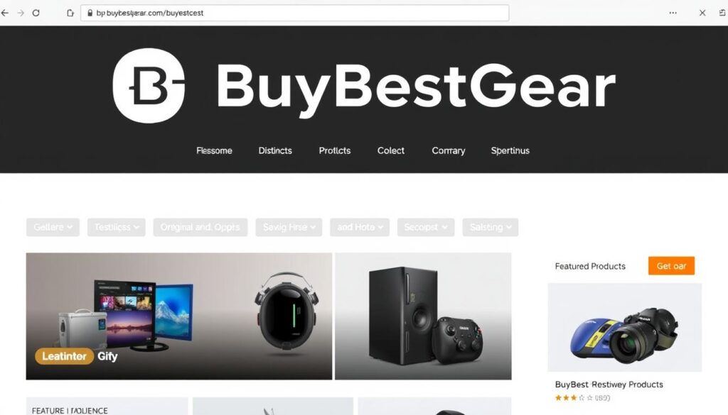 Image of BuyBestGear's official website homepage
