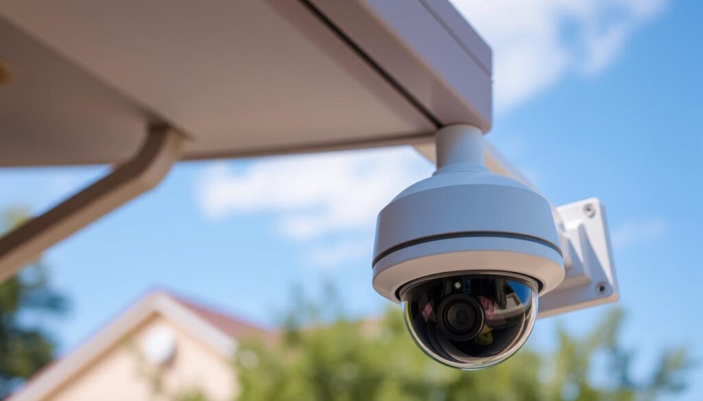 Image d'une caméra de surveillance extérieure Netvue