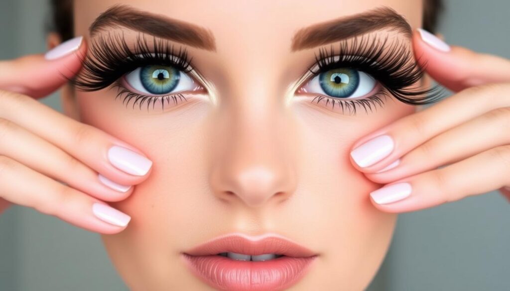 Image d'une femme avec des extensions de cils Flirties