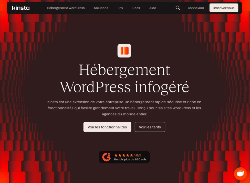 Kinsta hébergement WordPress infogéré