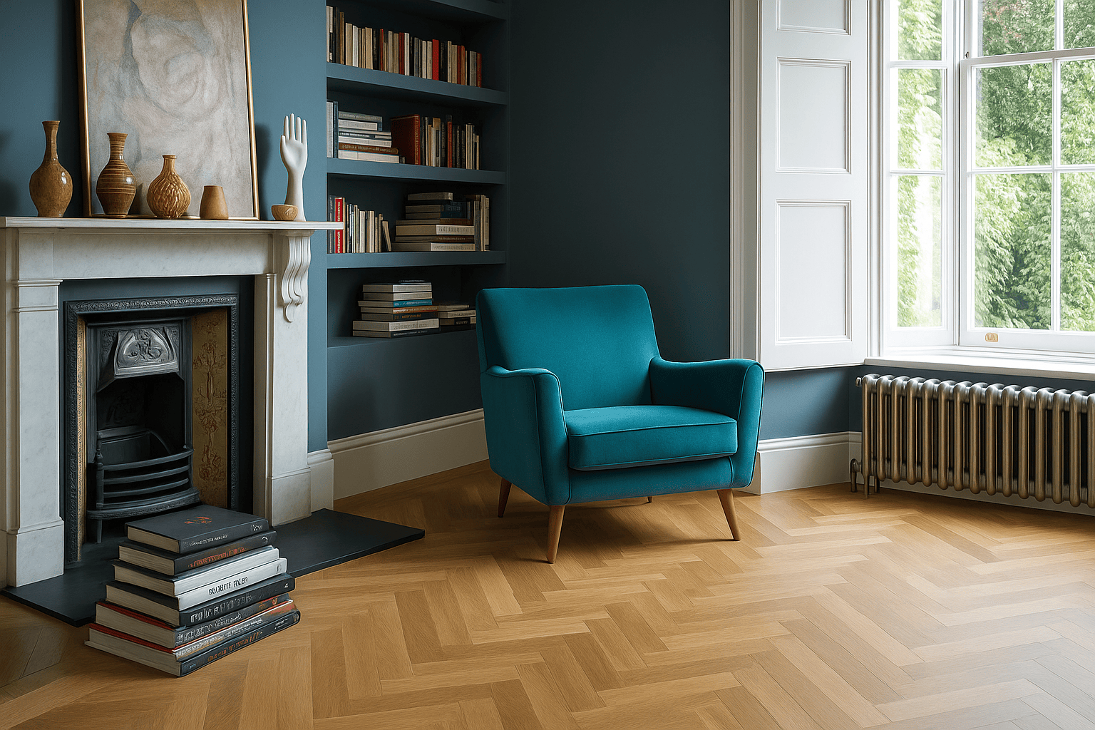 Salon chic parquet pvc