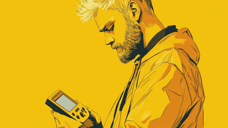 Homme avec Game Boy