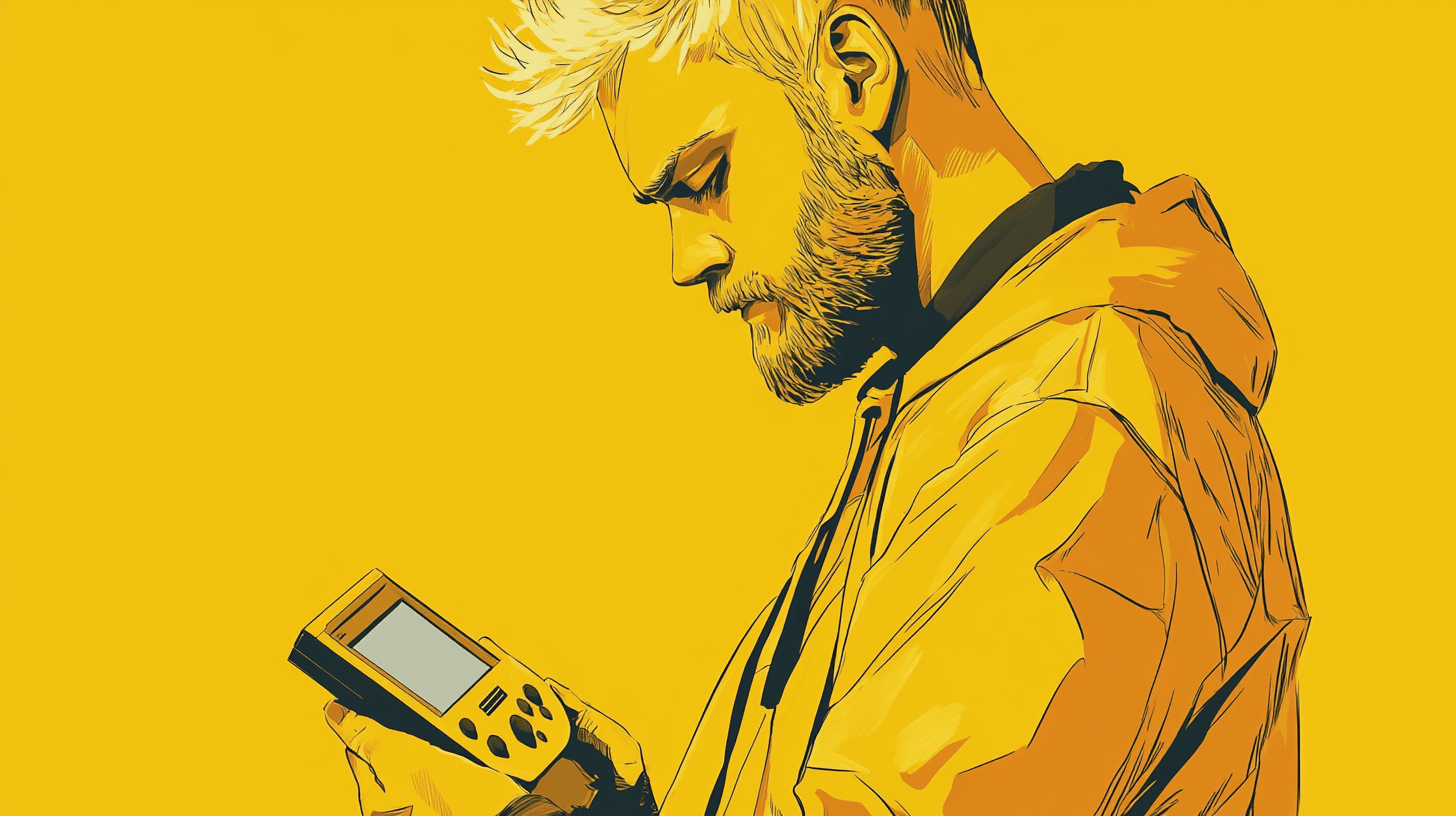 Homme avec Game Boy
