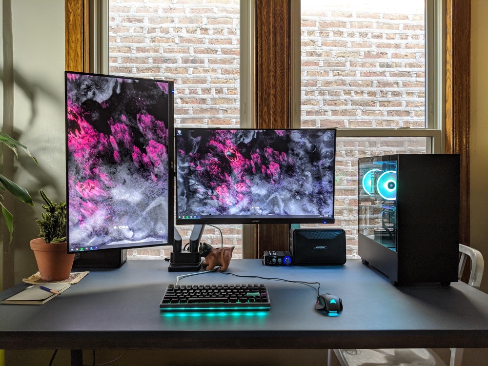Setup gaming coloré