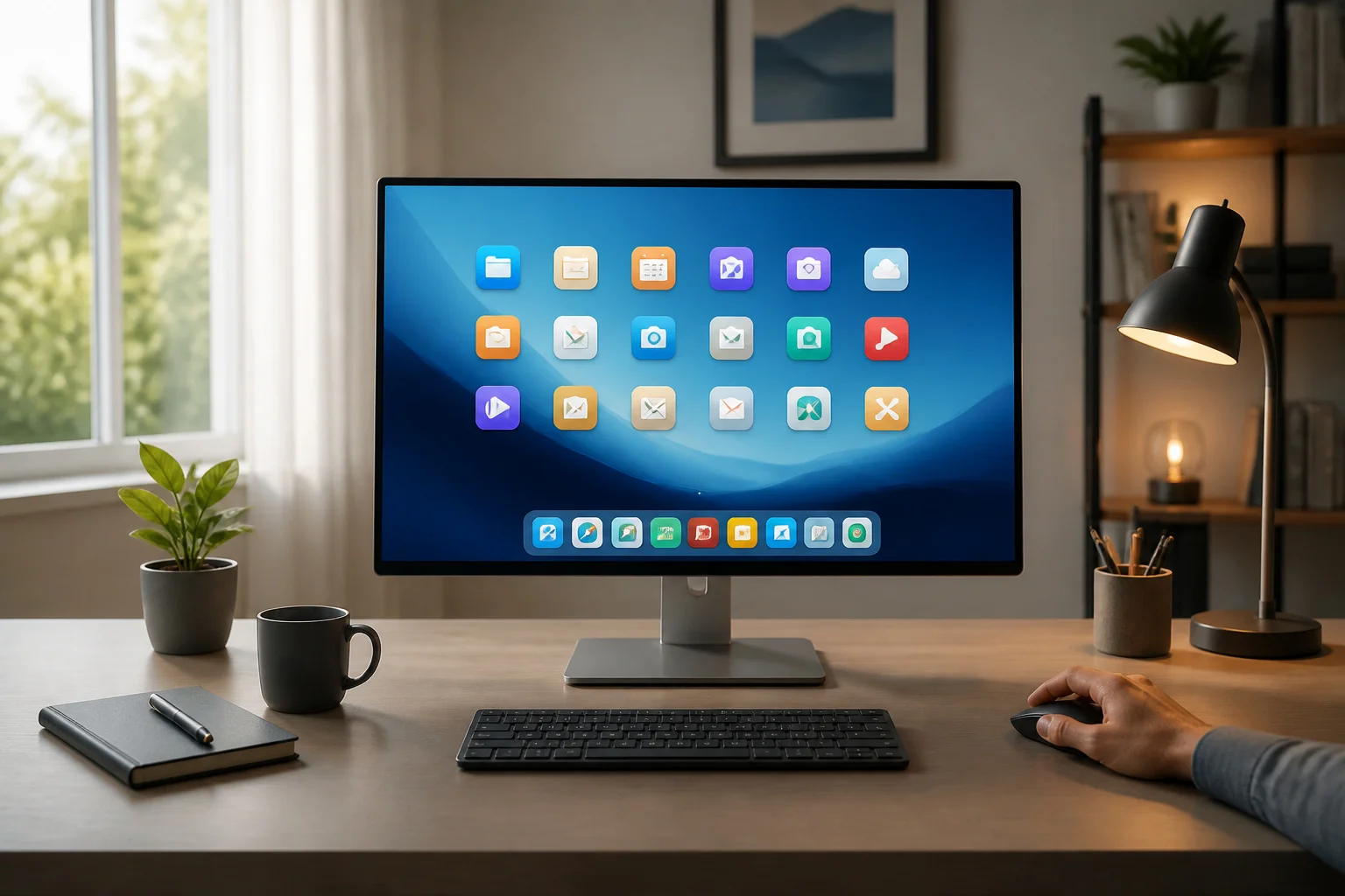 Bureau moderne et organise